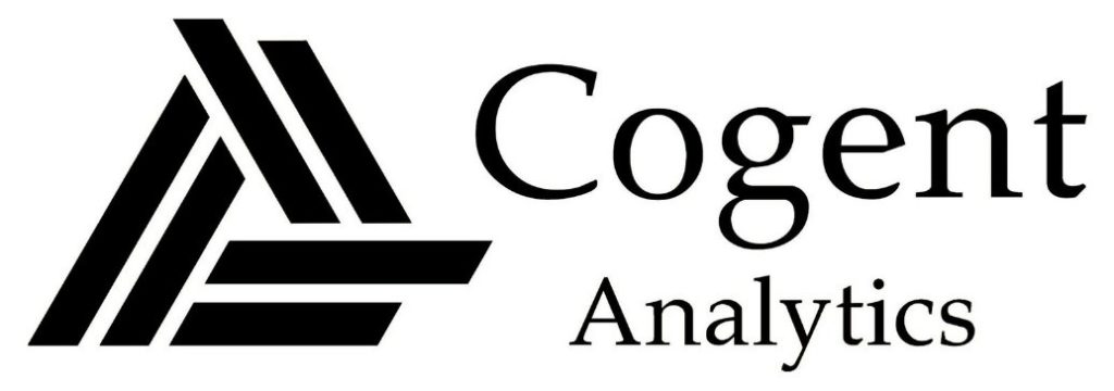 Cogent Analytics Black and white Logo