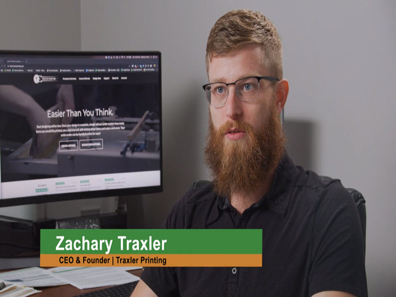 Zachary Traxler, President of Traxler Custom Printing, a client of Cogent Analytics